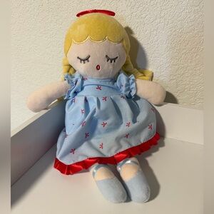 Ladi Ladi Best Friend Blonde Bow Dress Doll Plush Stuffed Animal